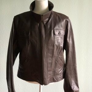 Men’s Wallace Sacks brown leather jacket